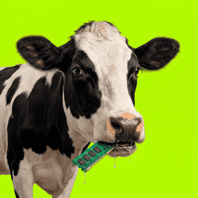 Memory cow Moo logo